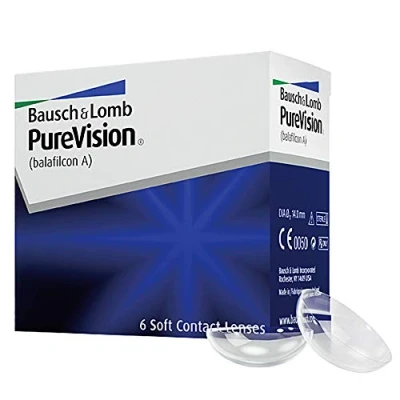 Obrázek Bausch + Lomb Měsíční čočky PureVision, sférické kontaktní čočky, měkké, 6 kusů BC 8,6 mm / DIA 14 4 dioptrií
