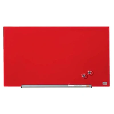Obrázek Nobo Diamond sklo tabule (skryté tužka organizér, magnetický), červená 677 x 381