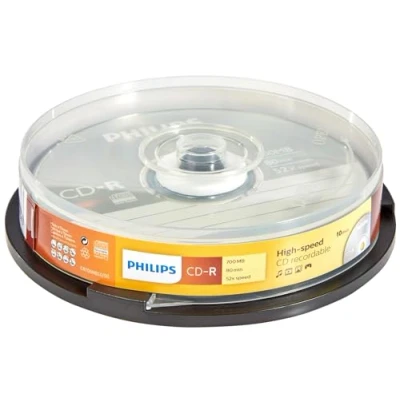 Obrázek Philips CR7D5NB10/00 CD R polotovary 80 min 52x 700 MB vřeteno 10 ks