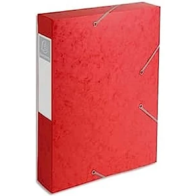 Obrázek EXACOMPTA REF. 16009H Souborová schránka s kartobus gumičky dodávaný byt 6 cm Zpět lesklý 7/10 karton 600 g / m² rozměry 25 x 33 formát souboru A4 barva červená