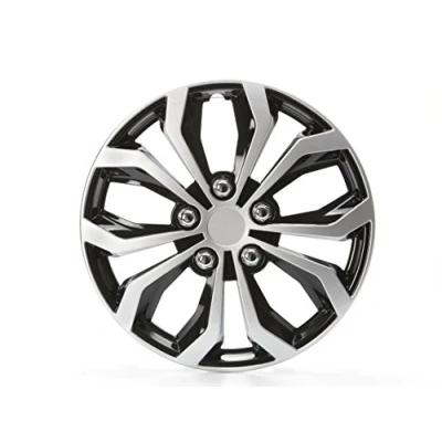 Obrázek Kryty kol Unitec Daytona, 4 x černé/stříbrné, 16&quot;