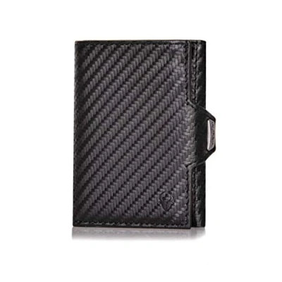 Obrázek DONBOLSO Wallety NextGen Card Holder with Coin Compartment, Up to 11 karet, RFID Protection, Leather, Vintage, Uhlová, S přihrádka na mince
