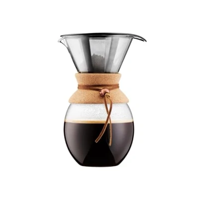 Obrázek Bodum Pour Over Kaffeebereiter mit permanentfilter, Glas, Beige, 51 Ounce