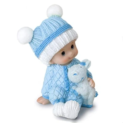 Obrázek Mopec Babykuchenfigur zur Taufe, 10 cm, Blau