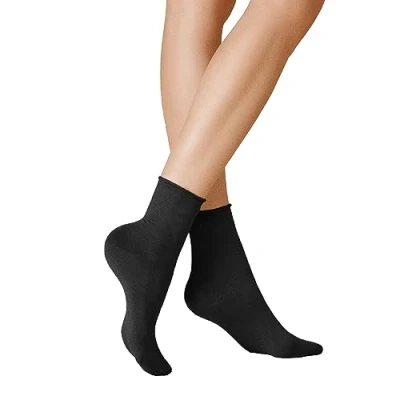 Obrázek KUNERT Dámské ponožky Sensual Cotton Rollrand, Black 0070