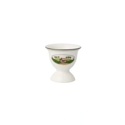 Obrázek Villeroy und Boch Charm Breakfast Design Naif Eierbecher, 6 cm, Premium Porzellan, Weiß/Bunt