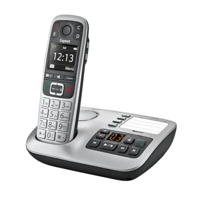 Obrázek Bezdrátový telefon DECT Gigaset E560A (se záznamníkem, univerzálním telefonem s barevným displejem, extra velkými tlačítky a 4 SOS) platina