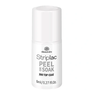 Obrázek alessandro Striplac Peel or Soak Top Coat LED vrchní vrstva pro dokonale lesklý barevný povlak Chrání a těsní až 3 týdny 1 x 8 ml