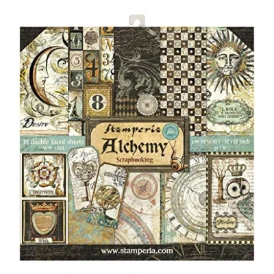 Obrázek Stamperia Double Sided Paper Pad 12 &quot; X12 &quot;10/balení pro Alchemy, 10 designech/1 Each