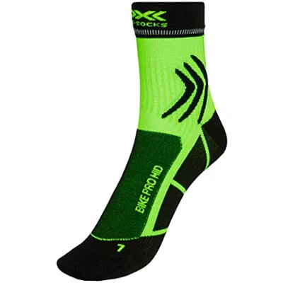 Obrázek X Socks Bionix Bike Pro Mid Socke B018 Opal Black/Amazonas Green 35 38