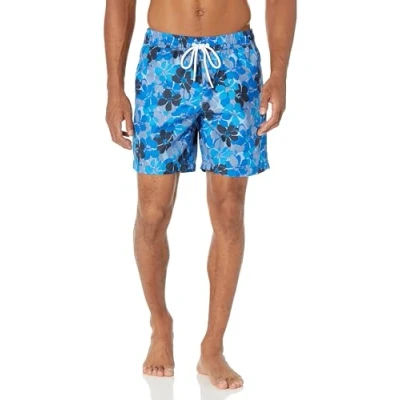 Obrázek Amazon Essentials Herren Badehose, Schnell Trocknend, 18 cm Auslauffarben, Blau Floral, S