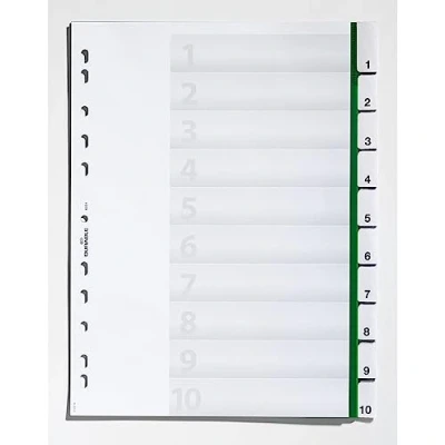 Obrázek Durable Registrační pořadač, z tvrdé fólie, Tabe blanko, pro A4, 10 listů, zelený, 622105