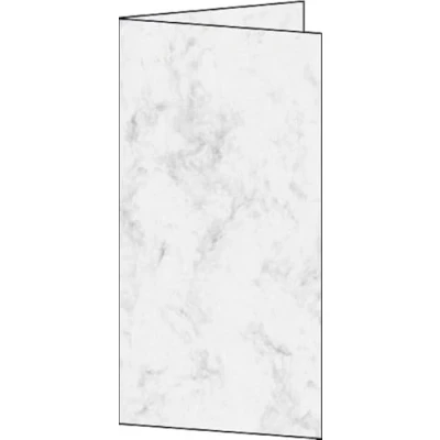 Obrázek SIGEL Skládací karty DC114 prázdné, mramorované šedé, DIN dlouhé, ušlechtilý karton 185 g, 25 kusů