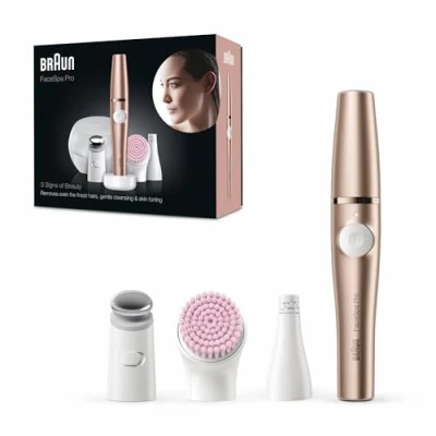 Obrázek Braun FaceSpa Pro Beauty Set mit Gesichtsepilierer Damen / Damenbart Entferner, Gesichtsreinigungsbürste, Aufbewahrungsbox, Haarentfernung, Designed in Germany, Reinigung und Hautstraffung, SE921