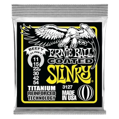 Obrázek Ernie Ball Struny na elektrickou kytaru Beefy Slinky Coated Titanium RPS, tloušťka 11 54