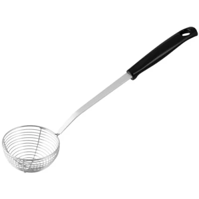 Obrázek Fackelmann Napínávací košík, síto k napnutí malých potravin z horkého tuku nebo vody, pomůcka na fondue (barva: stříbrná/černá), množství: 1 kus