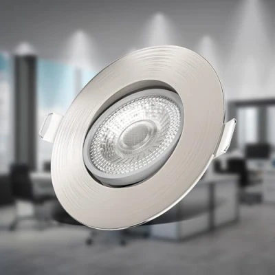 Obrázek B.K.Licht 3dílná sada vestavných LED zářičů 230 V plynule stmívatelné, otočné, rozměr otvoru 68 mm, ploché, bodové, stropní bodová světla, vestavná 90 x 24