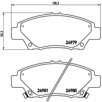 Obrázek Brembo P28050 přední brzdové destičky, počet 4