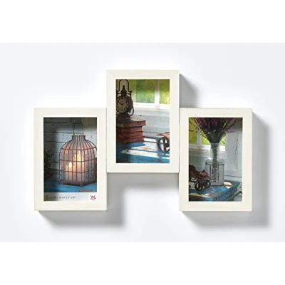 Obrázek walther design Fotorámeček bílý 3 x 10 15 cm rám do galerií Rustic SN315W