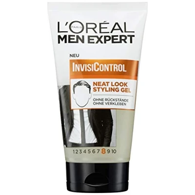Obrázek L&#039;Oréal Men Expert Neat Look styling gel pro muže, na vlasy pěstěné a přirozené stylingy, pánský vlasový matný povrch, InvisiControl, 1 x 150 ml