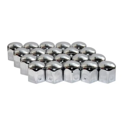 Obrázek EUFAB 15231 chromované kryty šroubů kol, 19 mm, kov, 20 kusů v blistru
