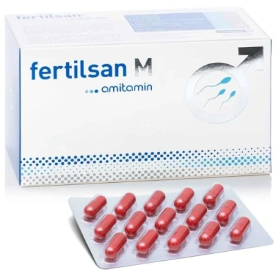 Obrázek amitamin Fertilsan M, 90 kapslí v lékárnické kvalitě, vysoce koncentrované 13 mikroživin na podporu mužské plodnosti a produkce spermií pro vaše přání dětí, veganský