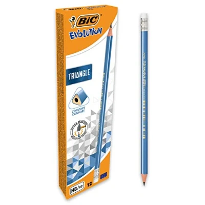 Obrázek BIC Evolution Triangle HB trojhranné tužky s mazací gumou balení 12 ks