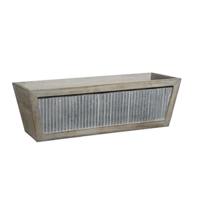 Obrázek Classic Home and Garden Planter, Wood, Galvanized