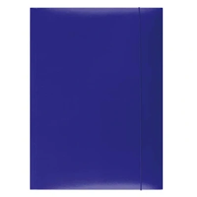 Obrázek OFFICE PRODUCTS 21191131 01 desky s gumovým páskem karton, A4, gramáž 300 g/m², 3 klapky, modrá