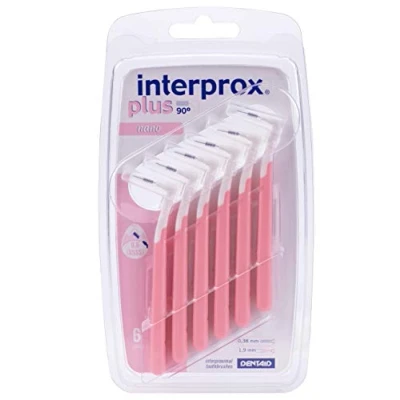 Obrázek Interprox plus mezizubní kartáček růžový nano 0,38 mm (6 kusů)