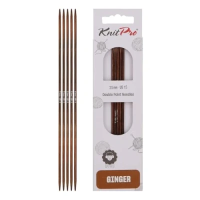 Obrázek KnitPro 31003 jehlová hračka, dřevo, přírodní/hnědá, 15 cm, 2,5 mm, 5