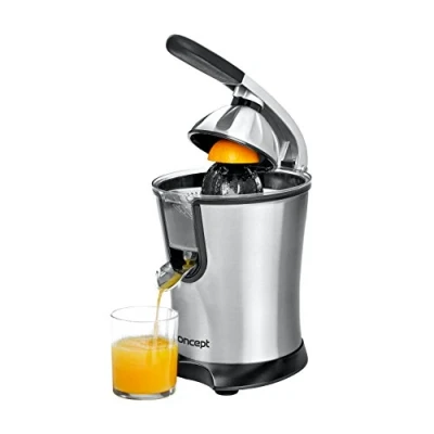 Obrázek CONCEPT Hausgeräte CE3520 vysoce kvalitní elektrický lis na citrusy s pákovým ramenem, 750 ml, 160 W, ušlechtilá ocel