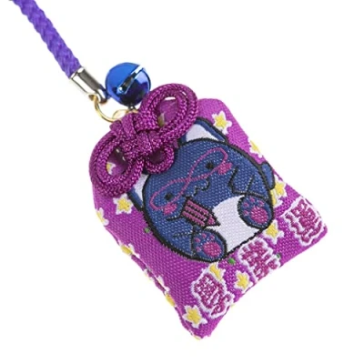 Obrázek Lachineuse Japanisches Omamori, Mauve et Bleu Dominant, 8x4x0.5cm