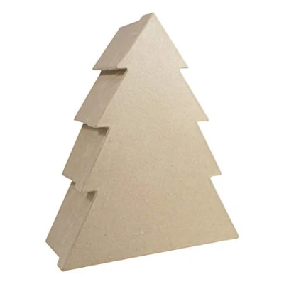 Obrázek Decopatch Décopatch BT057C Schachtel (aus Pappmaché, Größe M, 10 x 25 29,5 cm, zu Personalisieren) 1 Stück Tannnenbaum