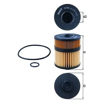 Obrázek Olejový filtr MAHLE ORIGINAL OX 563D
