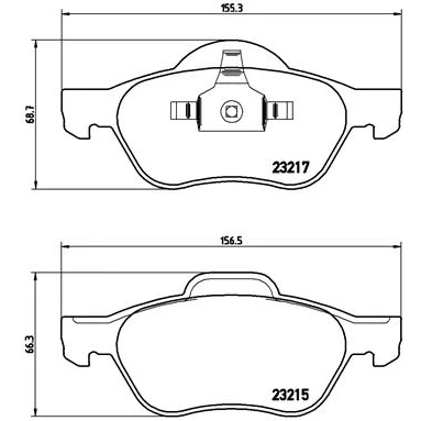 Obrázek Brembo P68048 přední brzdové destičky, počet 4