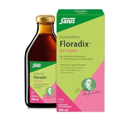 Obrázek Bylinná krev Floradix se železem perorální roztok 1x 700 ml při zvýšené potřebě železa pro prevenci nedostatku rostlinné tonikum, cenné bylinné výtažky a vitamín C