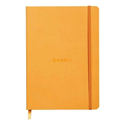 Obrázek Rhodia 117465C poznámkový sešit Rhodiarama s měkkou obálkou, dot grid, 80 listů, 90 g papír v barvě slonoviny, A5 148 x 210 mm, záložka, vnitřní kapsa, 1 kus, oranžový