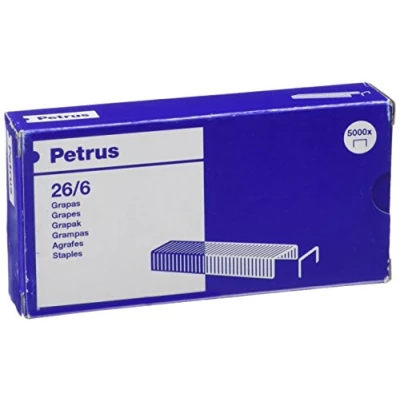 Obrázek PETRUS 55712 Box 5000 Heftklammern 26/6 verkupfert