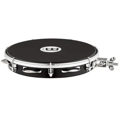 Obrázek Meinl Percussion Tradiční ABS Pandeiro rámový buben s držákem 10 palců kožešinou Nappa plast, černý (PA10A BK NH H)
