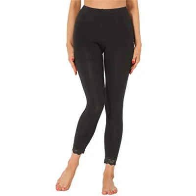 Obrázek Merry Style Dámské 7/8 leginy s krajkou MS10 342, černá
