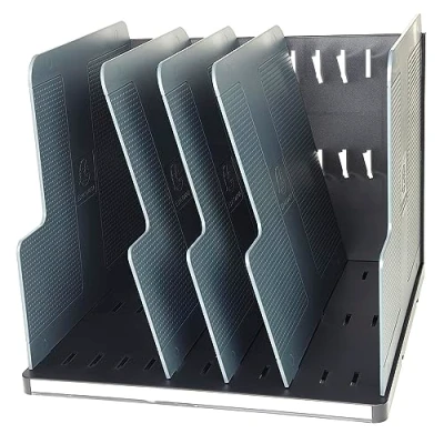 Obrázek Exacompta 390714D organizér Modulotop s 5 přepážkami z recyklovaného umělého materiálu Pro dokumenty DIN A4 černýšedý. pořadače kroužkových knih Poštovní desky a sešity druh vertikální modrý anděl