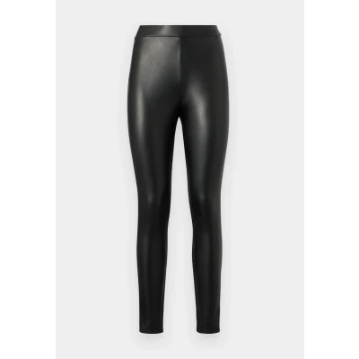 Obrázek TOM Tailor Denim Leather LOOK Leggings Legíny, Ženy, Velikost: Small, Deep black