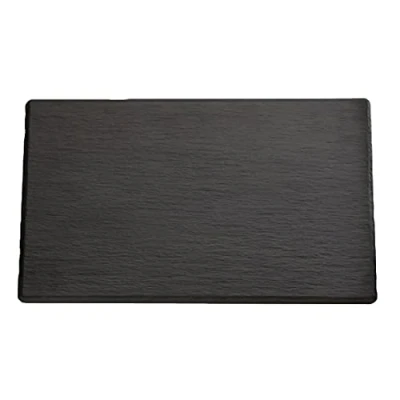 Obrázek APS 83956 GN 1/2 Tablett SLATE, 32,5 x 26,5 cm, Höhe 1 Melamin, schwarz, Schieferlook, mit Antirutsch Füßchen