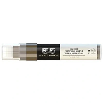 Obrázek Liquitex 4610331 Professional Paint Marker, akrylový popisovač s vysoce pigmentovanou akrylovou barvou na bázi vody pro vnitřní a venkovní použití, široká špička přírodní Umbra