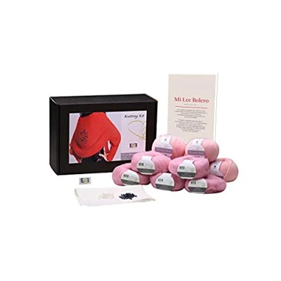Obrázek DesignEtte Mi Lee Bolero Strick Set, Wolle, Bright rot, 35 x 25 15 cm
