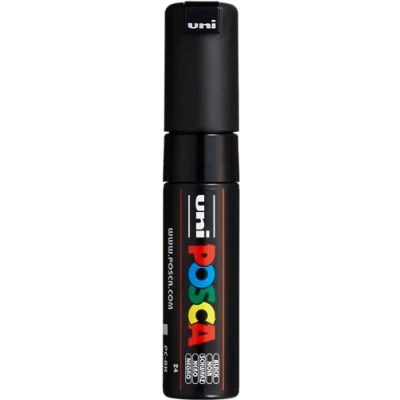 Obrázek Uni ball 182699 zvýrazňovač POSCA s širokým klínovým hrotem, PC 8K, černý, 1 kus