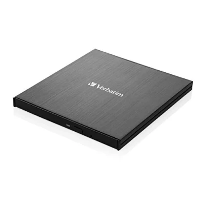 Obrázek Verbatim externí Slimline CD/DVD Writer, USB 3. 2 Gen1 s přípojkou C vč. na Akabel, kompaktní design, DVD vypalovačka, CD mechanika, tenký design