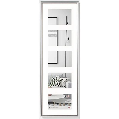Obrázek walther design Rámeček stříbrný 5 x 10 15 cm galerie s paspartou, Galeria plastový rám KS515H