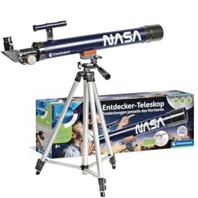 Obrázek Clementoni dalekohled Galileo Lab NASA s 300násobným zvětšením, stativem a vyměnitelnými okuláry hvězdami pro děti od 8 let, 59352